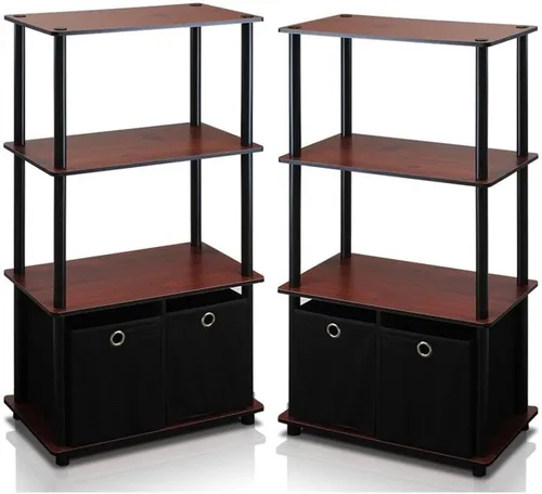 Vista 47 de Furinno Turn-N-Tube Organizador de encimera de cocina, estante organizador de encimera de esquina de 2 niveles, estante esquinero, para cocina