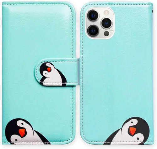 Vista 28 de Bcov Funda para iPhone 14 Pro Max, diseño de pájaro negro y verde con tapa para teléfono, con ranura para tarjetas, soporte para iPhone 14 Pro Max