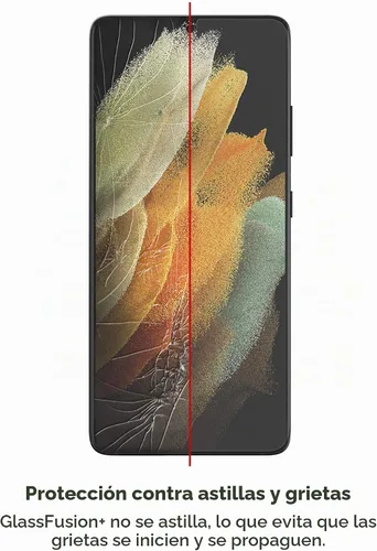 Vista 3 de ZAGG InvisibleShield GlassFusion+ - Protector de pantalla de vidrio híbrido - Hecho para Samsung GS21 (6.2") - Compatible con fundas