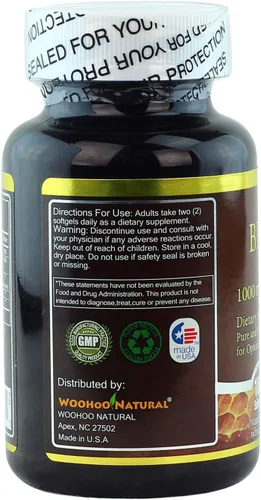 Vista 3 de Woohoo Natural 5-en-1 Propóleos de abeja 1000 mg - 180 cápsulas blandas (1)