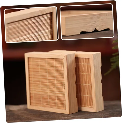 Vista 4 de IMIKEYA 4 piezas de base de bonsái de esquina para el hogar, tetera, estilo de mesa, tanque, soportes de patio, jarrón, muebles para estante