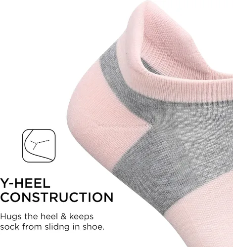 Vista 5 de Feetures Calcetines tobilleros acolchados de alto rendimiento Calcetines invisibles para mujeres y hombres con lengüeta en el talón (1 par)