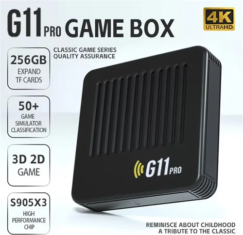 Vista 2 de G11 Pro Game Box 4K HD TV Game Stick Consola de videojuegos retro integrada Reproductor de juegos portátil inalámbrico Gamepad (128G 40000+juegos)