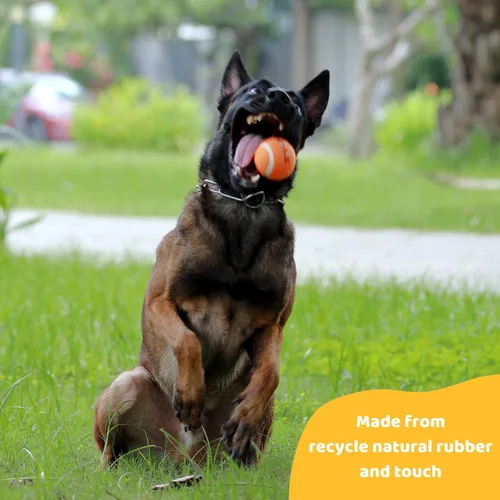 Vista 6 de Pup's Pick Pelotas de tenis Squeaky – Pelotas divertidas para perros de 2.5 pulgadas para buscar, paquete de 12 en colores brillantes