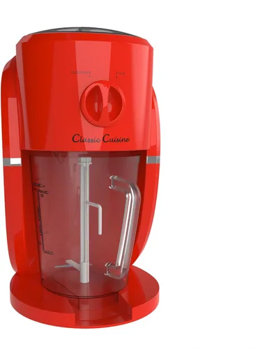 Vista 6 de Classic Cuisine - Máquina mezcladora y trituradora de hielo para margaritas, piña coladas, daiquiris, golosinas de hielo afeitado o granizados (rojo)