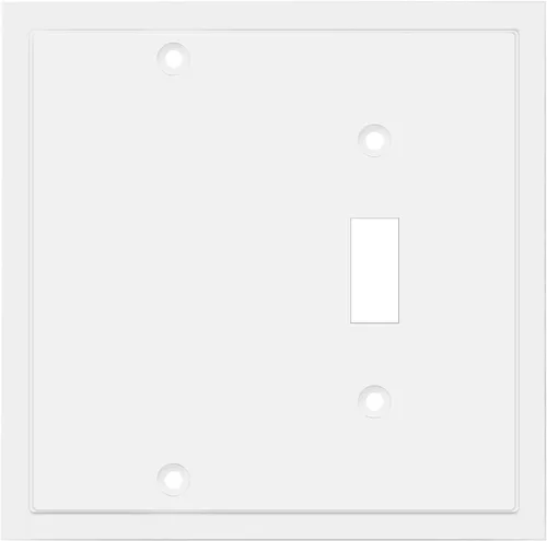 Vista 41 de Henne Bery Placa decorativa de pared con borde moderno, tapa de tomacorriente para cubrir enchufe, aleación de zinc maciza duradera