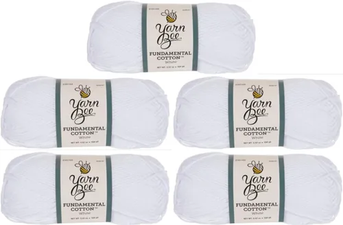 Vista 12 de Hilo Bee 4 - Mediano – Rollo Suave – 164 Yardas de Hilo de Algodón Mercerizado para Tejer Mantas, Sombreros y Más – Suministros para Artesanías