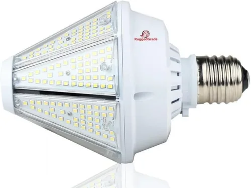 Vista 5 de RuggedGrade Bombilla LED de gran altura de 80 W, serie Oberon II, 9,800 lúmenes, blanco cálido de 3000 K, incluye base intercambiable E39 y E26