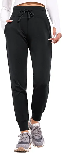 Vista 3 de BALEAF Pantalones deportivos con forro polar para mujer, pantalones de senderismo de cintura alta, resistentes al agua, pantalones térmicos de esquí
