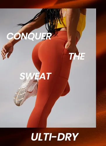 Vista 4 de CRZ YOGA Ulti-Dry Workout Leggings for Women 25'' - No Front Seam Yoga Pants with Pockets High Waisted Fitness Gym Tights