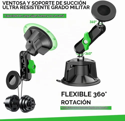Vista 4 de psycat Chubby Grip - Soporte magnético para teléfono con ventosa para iPhone, Samsung, todos los teléfonos inteligentes, rotación de 360°, soporte