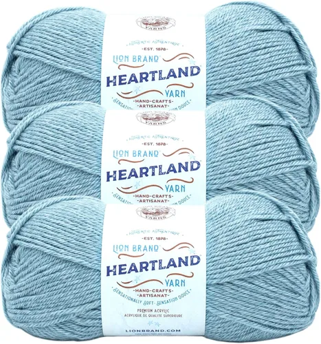 Vista 37 de Lion Brand Yarn Heartland Yarn, Hilo de Peso Medio para Tejer, Ganchillo y Manualidades, 1 Paquete, Great Smoky Mountains Grandes Montañas Humeantes