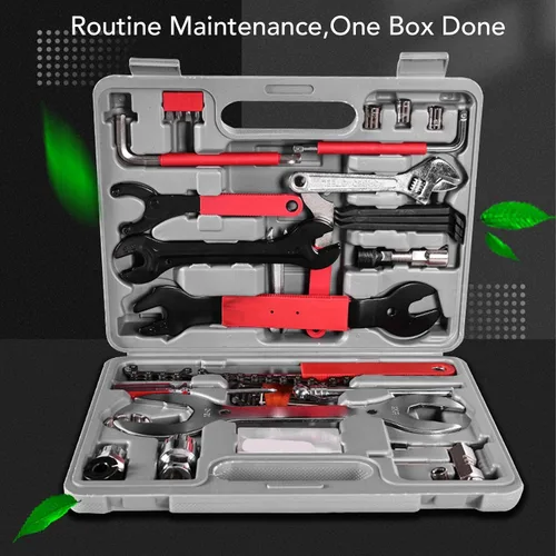 Vista 7 de 45 Piece Multi Functional Bike Repair Tool Kit with Storage Case - Essential Maintenance Tools for Road and Mountain Bikers
