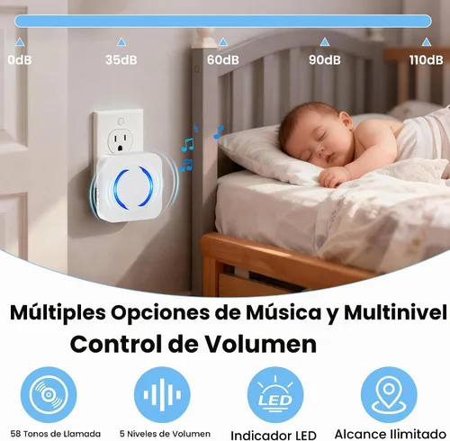 Vista 4 de Extensor de timbre inalámbrico para Ring Blink Google Nest Smart Doorbell Booster,2.4GHz Wi-Fi,Easy to Setup, No Range Limits, Works with Alexa