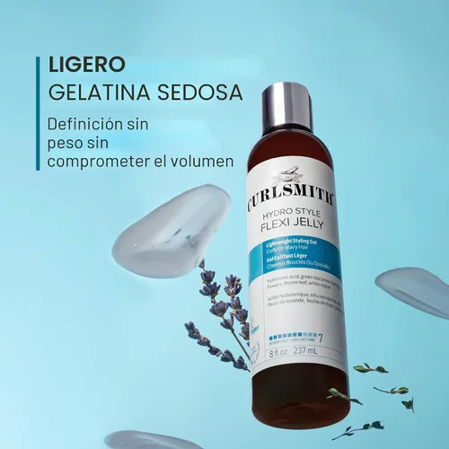 Vista 4 de CURLSMITH - Hydro Style Flexi-Jelly - Gel definidor vegano para cabello ondulado, rizado o enrollado