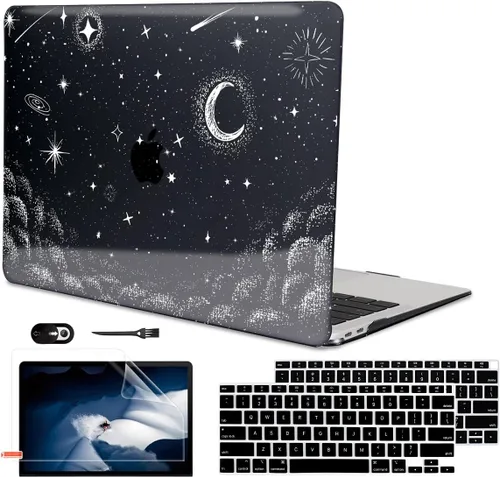 Vista 22 de Funda para MacBook Air de 13 pulgadas 2021 2020 2019 2018 para Mac A2337 M1 A2179 A1932 Funda con Touch ID, funda rígida de plástico