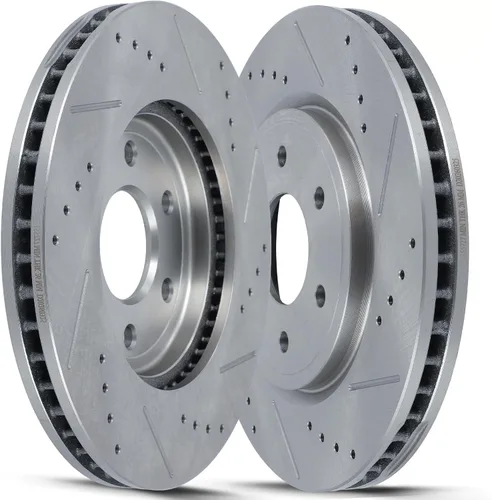 Vista 24 de SCITOO Rotores de freno trasero para Honda para CR-V 2002-2004 Frenos de disco perforados y ranurados Rotores de reemplazo: 31304