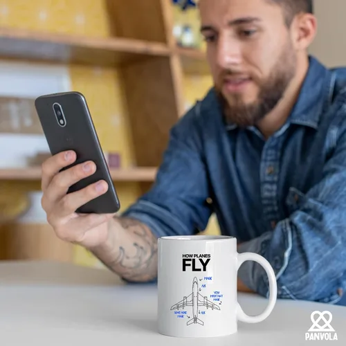 Vista 5 de Panvola How Planes Fly Pilot Taza Aviation Aerospace Engineer Taza 11oz