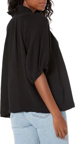 Vista 2 de Velvet by Graham & Spencer Women's Annette Cotton Gauze Puff Sleeve Shirt