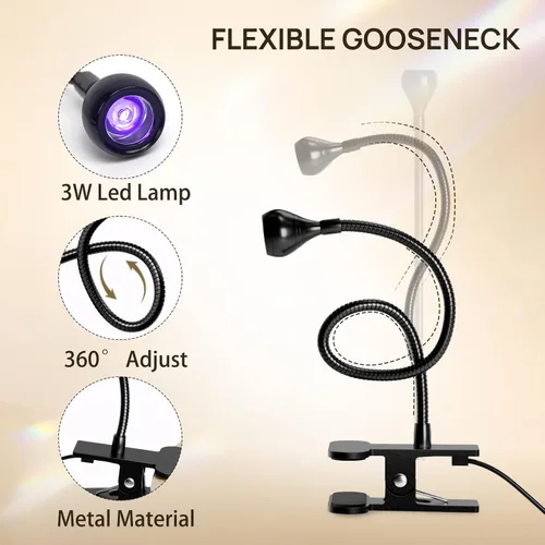 Vista 4 de AORAEM Lámpara de uñas LED UV, luz UV de secado rápido para uñas de gel, lámpara LED de curado de uñas con control de pie, luz de curado flash