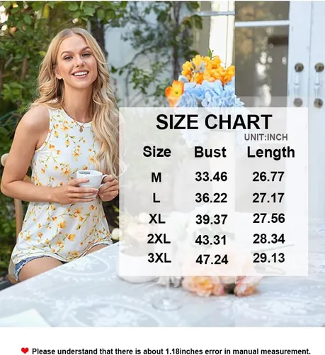 Vista 5 de LONGYUAN Camisetas sin mangas para mujer, estilo casual, estilo túnica, para playa, ajuste holgado