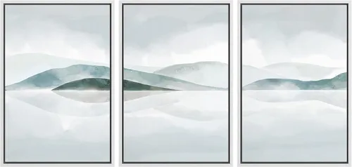 Vista 103 de NWT Juego de Arte de Pared de Lienzo Enmarcado Bosque Blanco y Negro Reflejo de Lago Paisaje Naturaleza Vida Silvestre Arte de Fotografía Rústico