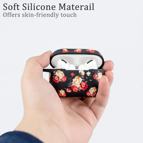 Vista 4 de Funda de Airpod Pro de silicona suave - Funda de estuche de carga de LitoDream para AirPods Pro de Apple, lindo protector de estuche para mujeres