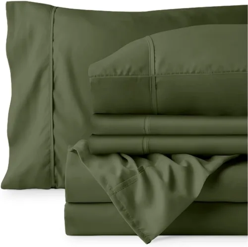 Vista 77 de Bare Home Sheet Set 1800 Ultra-Soft with 2 Pillowcases (Twin XL, Dark Blue)