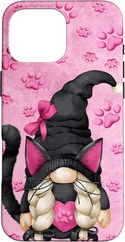 Vista 19 de Black Cat Halloween Gnome Decor Cute Pattern for Cat Mom Case for iPhone 17