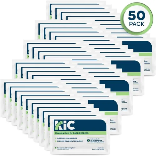 Vista 2 de K2-H80B50 Tarjetas de limpieza para lector de tarjetas, tarjetas planas (50)