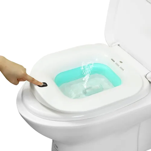 Vista 5 de Bañera eléctrica de asiento – Cuenca plegable para cuidado posparto, tina de baño para calmar y limpiar vagina y anal, hemorroides y tratamiento