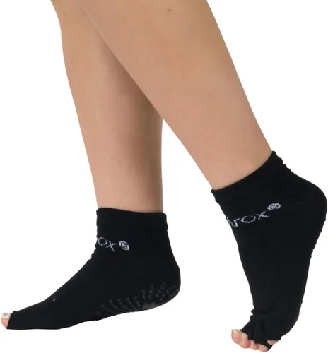 Vista 6 de Wellrox Toeless Yoga Socks, Yoga Socks with Grips for Women, Toeless Socks, Open Toe Socks Women, Pilates Toe Socks