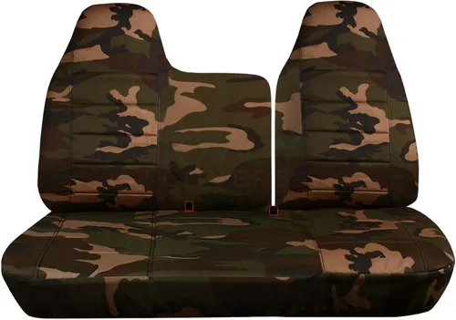 Vista 11 de Totally Covers Compatible con Ford F-150 F-250 1997-1998 Camo Fundas de asiento de camión (banco dividido delantero 40/60) sin reposabrazos/consola