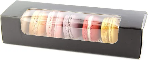 Vista 5 de PacknWood 210MACINS7 - Inserto largo transparente para 7 macarons - 8.4 x 2.4 x 0.8 pulgadas, 44; paquete de 150