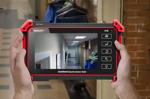 Vista 3 de Triplett 8150 CamView IP Pro 5 - Probador de cámara de seguridad CCTV con pantalla táctil de 5 pulgadas, IP 4K/1080P, analógica, TVI, CVI, AHD