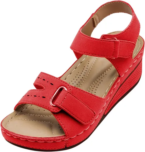 Vista 15 de Sandalias ortopédicas a la moda para mujer, sandalias para caminar con soporte de arco antideslizantes y cómodas, sandalias informales, sandalias