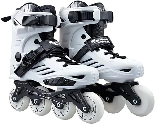 Vista 10 de Patines profesionales en línea para adultos, zapatos de patinaje de velocidad negro para deportes al aire libre, mujeres y hombres, zapatos de 4