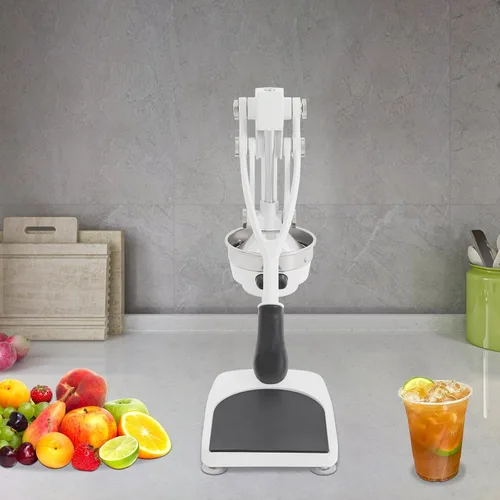 Vista 2 de Exprimidor manual de exprimidor de jugo, exprimidor manual de prensa de frutas para naranja, uva, limón, acero inoxidable, cabeza de prensa
