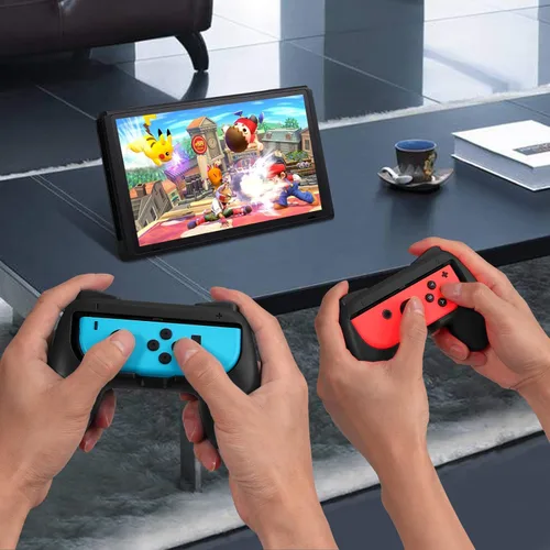 Vista 3 de LiNKFOR 3 in 1 Joy-Con Accessories Bundle for Nintendo Switch Tennis Racket for Mario Tennis Aces Game Grips Handle for Nintendo Switch Joy-Con