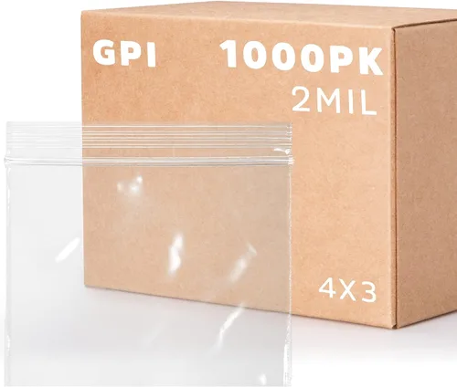 Vista 15 de GPI - Bolsas pequeñas con cremallera de 2 x 4 pulgadas, 1000 unidades, 2 mil, bolsas de plástico transparente con cierre de cremallera, con cierre