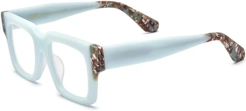 Vista 3 de HEPIDEM Gafas de acetato multicolor degradadas con marco para mujer, gafas grandes grandes 2023