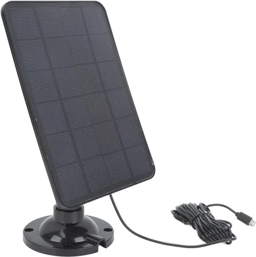 Vista 9 de Cargador de panel solar de 10 W con micro USB, panel de carga solar de cámara, panel solar de silicio monocristalino de alta eficiencia para cámaras