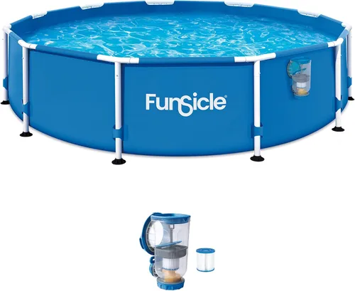 Vista 13 de Funsicle Actividad 8' x 30" Piscina redonda sobre el suelo, incluye bomba de filtro FiltraBoost 400 GPH con AutoSkimmer, cartucho de filtro tipo I