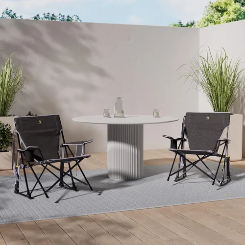 Vista 2 de GCI Outdoor - Mecedora plegable Kickback con portavasos para exteriores