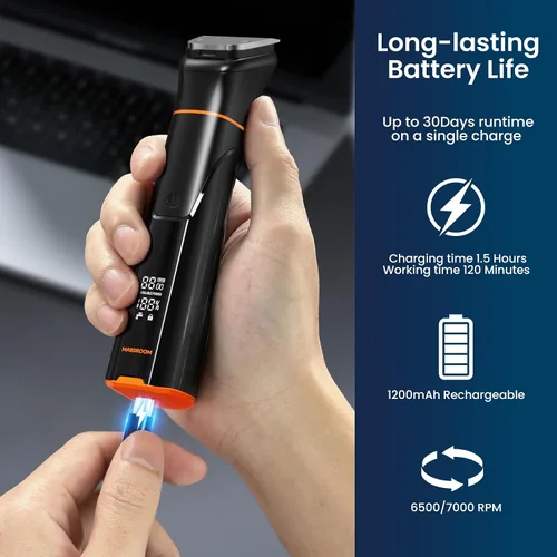Vista 5 de MAXGROOM - Cortadora de barba 6 en 1 para hombres, afeitadora eléctrica inalámbrica impermeable, kit de aseo para bigote, cabello, cara, nariz