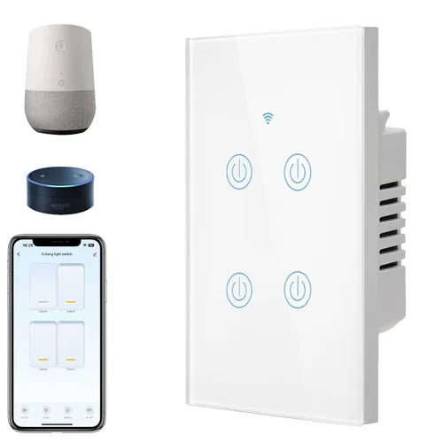 Vista 17 de BSEED - Interruptor de luz inteligente, interruptor táctil WiFi de 1 vía con control de aplicación Smart Life y función de temporización