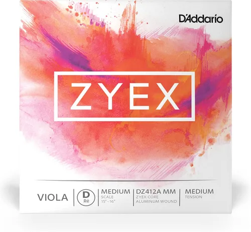 Vista 2 de D'Addario Zyex Viola Single A String, escala media, tensión media