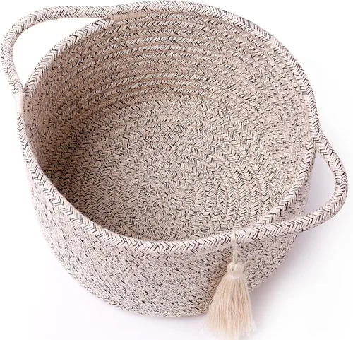 Vista 13 de Cestas de regalo grandes vacías para llenar, bonita canasta tejida para adolescentes, mujeres, baby shower, cubo de juguetes pequeño decorativo