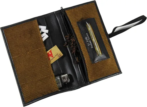 Vista 6 de Estuche con 6 compartimentos separados para tabaco, bolsa de pipa de tabaco para fumar de viaje, kit organizador de cigarrillos para accesorios