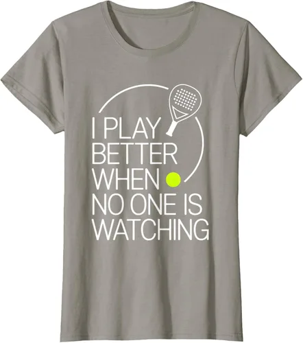 Vista 53 de Camiseta de tenis de pádel I Play Better When No One is Watching